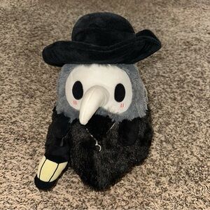 Plush Toy with Black Hat and Lantern squishable plague doctor